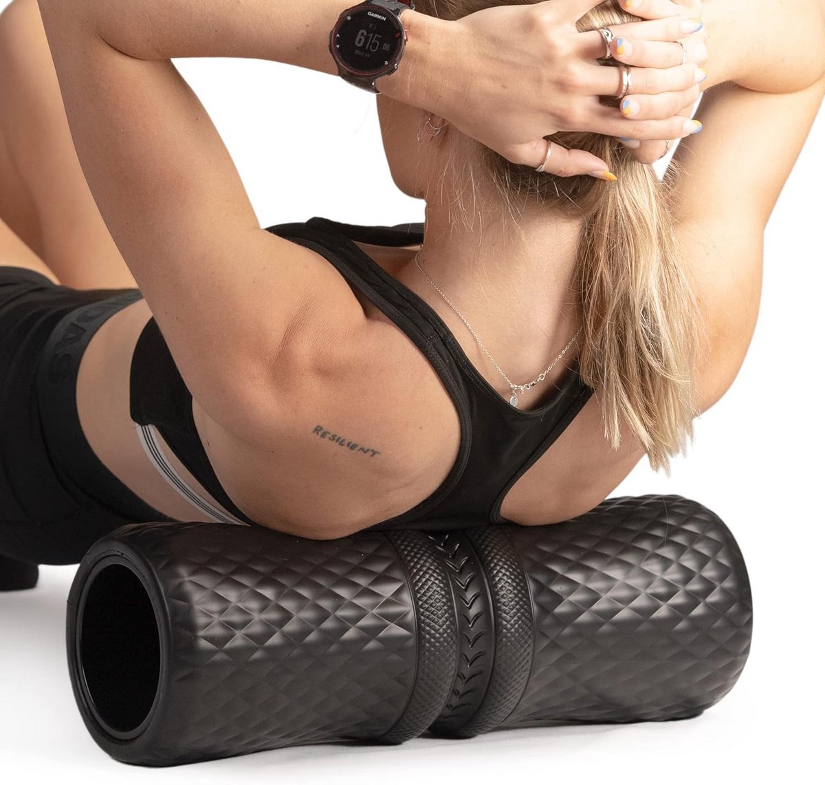 Lichaamsroller - Spier Herstel - Diepe Massage - Centrale Uitlijngroef - 45 CM Lengte - Zwart