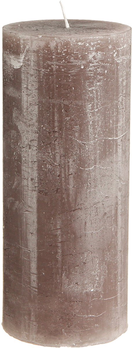 Viana Grote bruine pilaarkaarsen, effen kleur rookbruin, rustiek design, 100