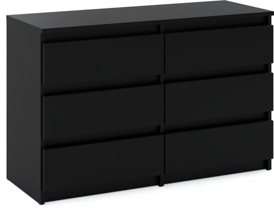 Zwarte ladekast 100 cm, tv-meubel, dressoir, kledingkast, woonkamermeubel