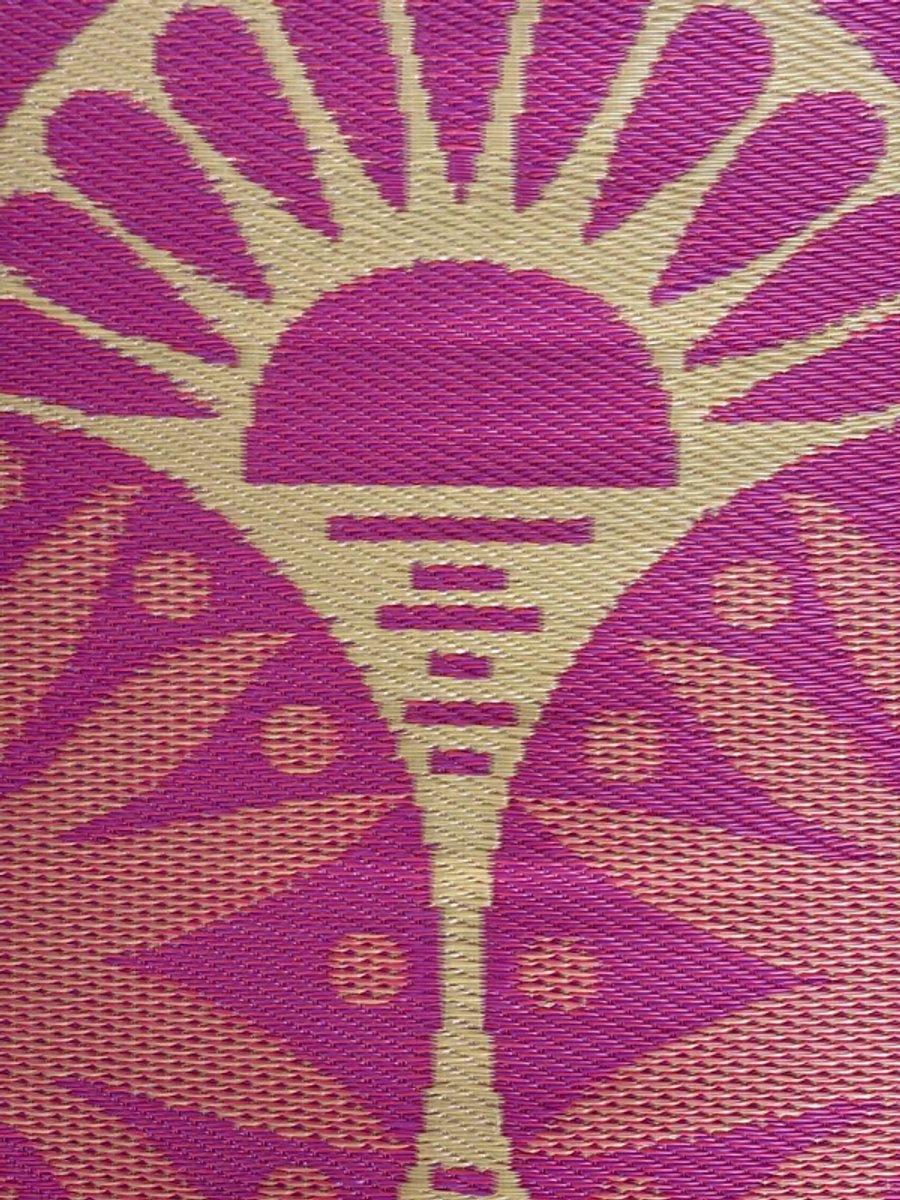 Buitenkleed 120-180cm roze/goud/paars/geel