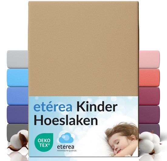 Hoeslaken etérea Jersey 60x120 - 70x140 cm Oekotex Made in Green - 100% coton - Taupe