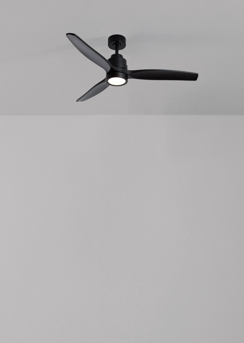 CREATE - Stille plafondventilator van 40 W met technische ABS-bladen, verkrijgbaar in verschillende maten - M - Met licht - Controller voor wandmontage - WIND STYLANCE – foto 2