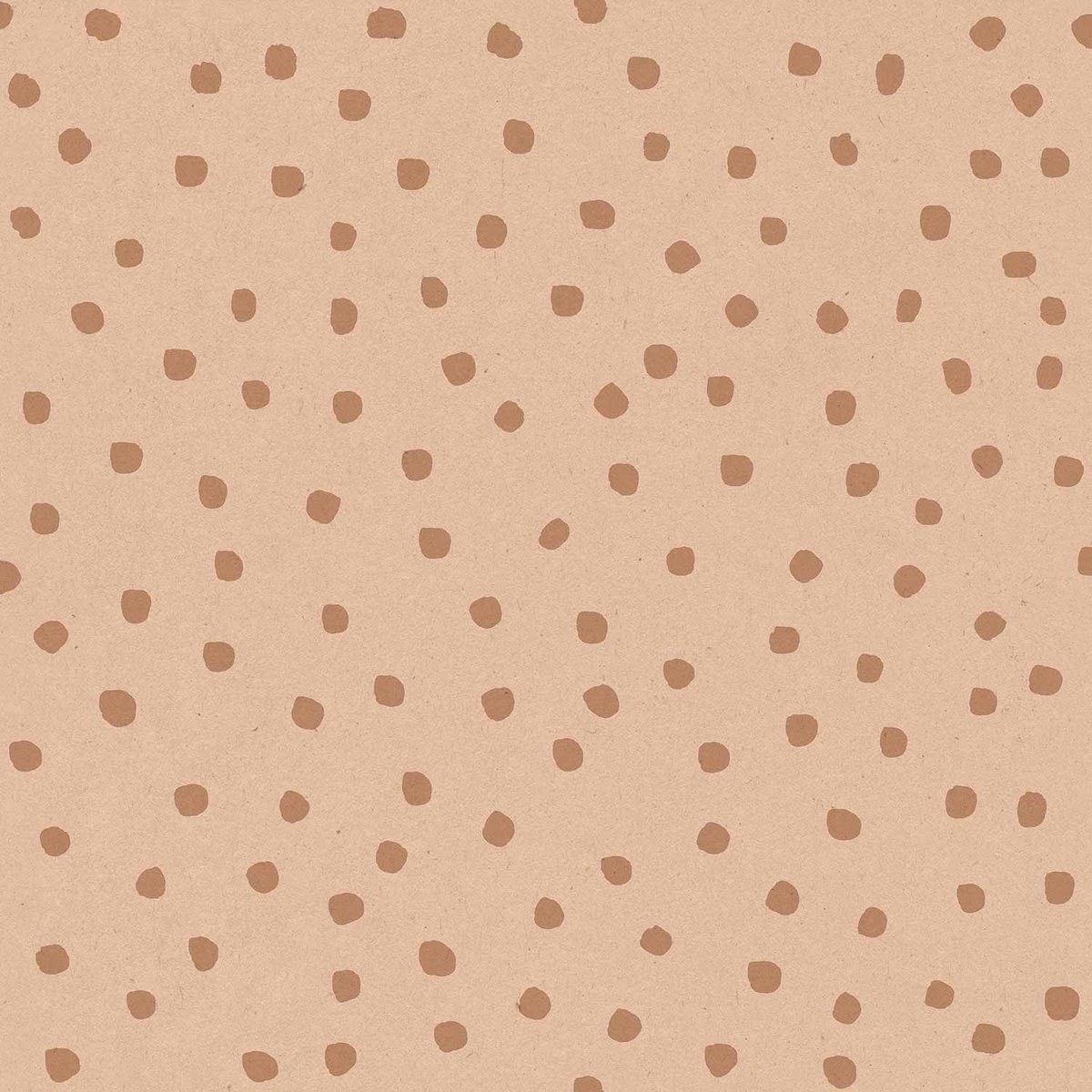Behang - Stippen - Oranje - Confetti - Bruin – Oranje - Babykamer - Kinderbehang – Stippenbehang - 0,53 x 10,05 M