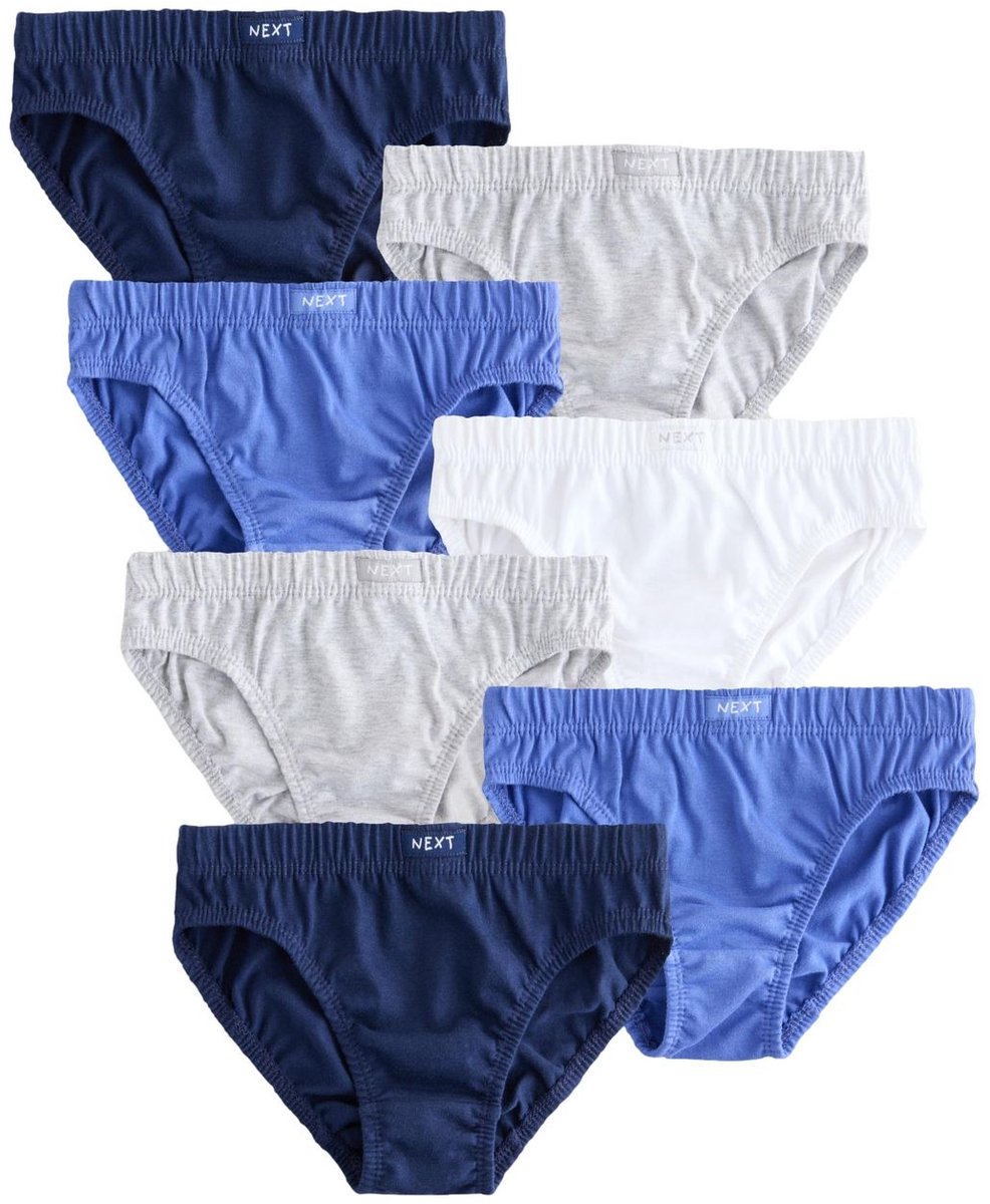 Next - Jongens - Set van 7 slips van 100% katoen - Blauw