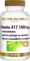 Golden Naturals Vitamine B12 1000 mcg (100 veganistische zuigtabletten)