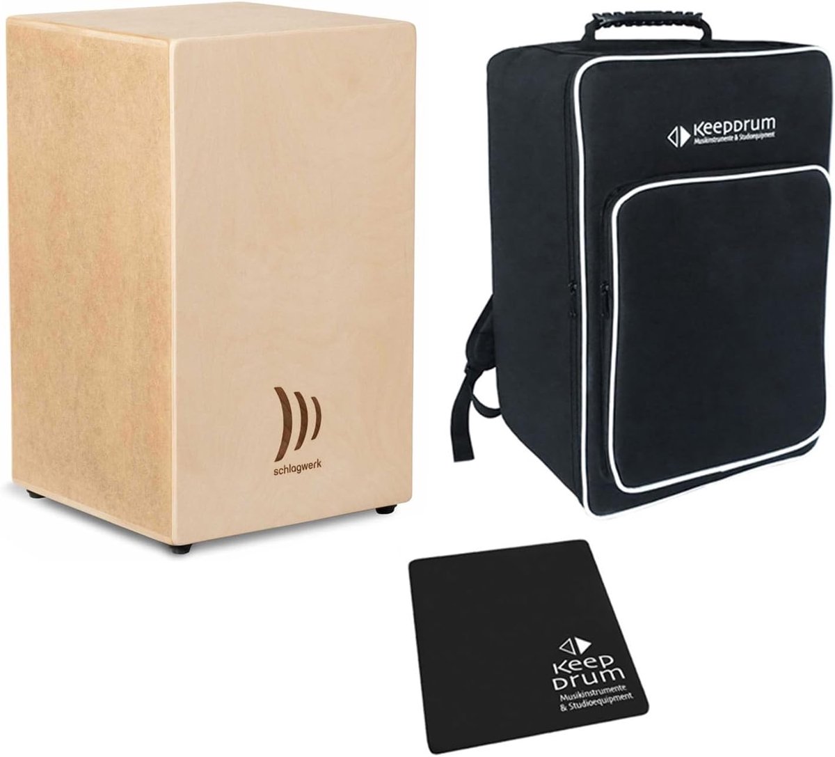 Cajon Bouwpakket - Percussie Instrument - Muziek Maken - Compleet met Tas - Zwart