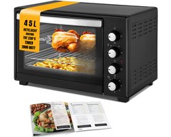 SVN® Heteluchtoven - Oven - Airfryer Oven - Zwart - 56cm x 41cm x 35cm