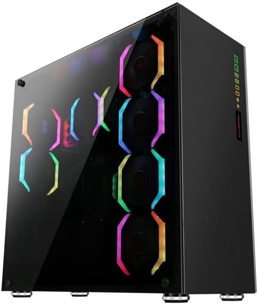Grote PC Behuizing Grand Tower E-ATX met Uitgebreide Koeling en RGB Fans