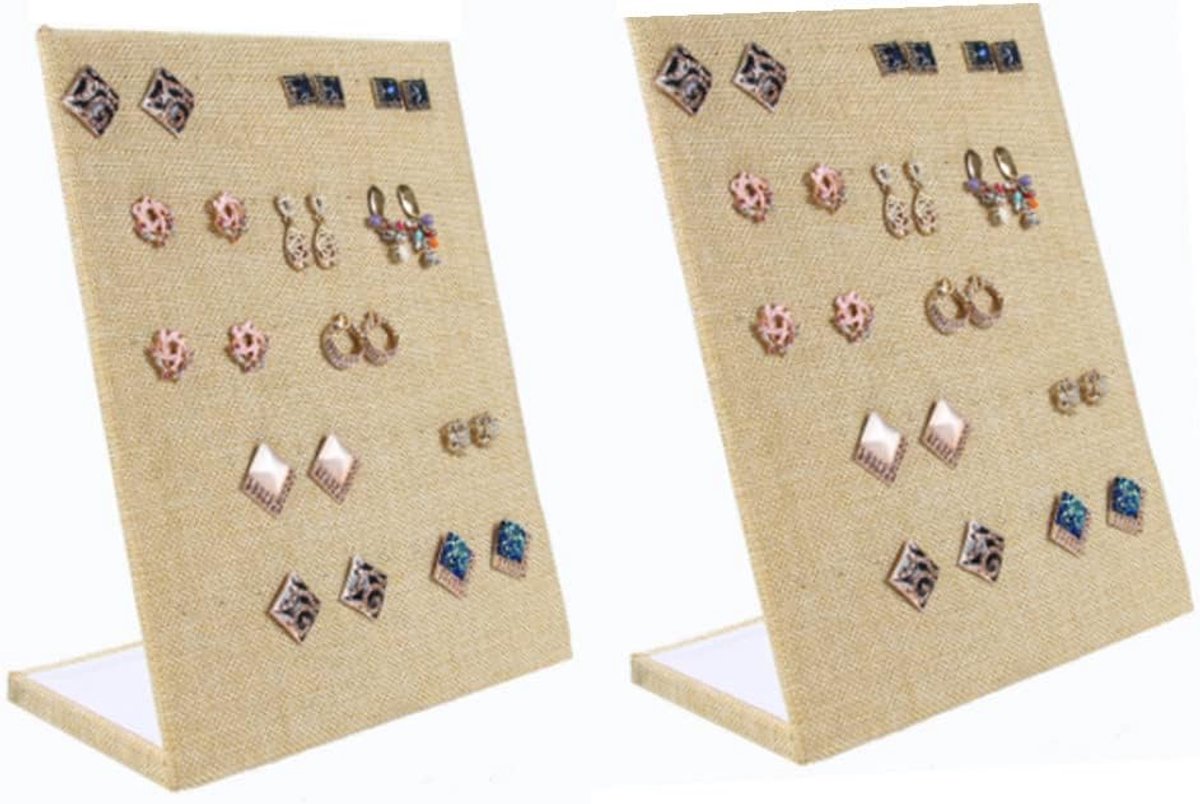 Set van 2 Oorbelhouders - Sieradenstandaard voor 30 Paar Oorbellen - Sieraden Organizer
