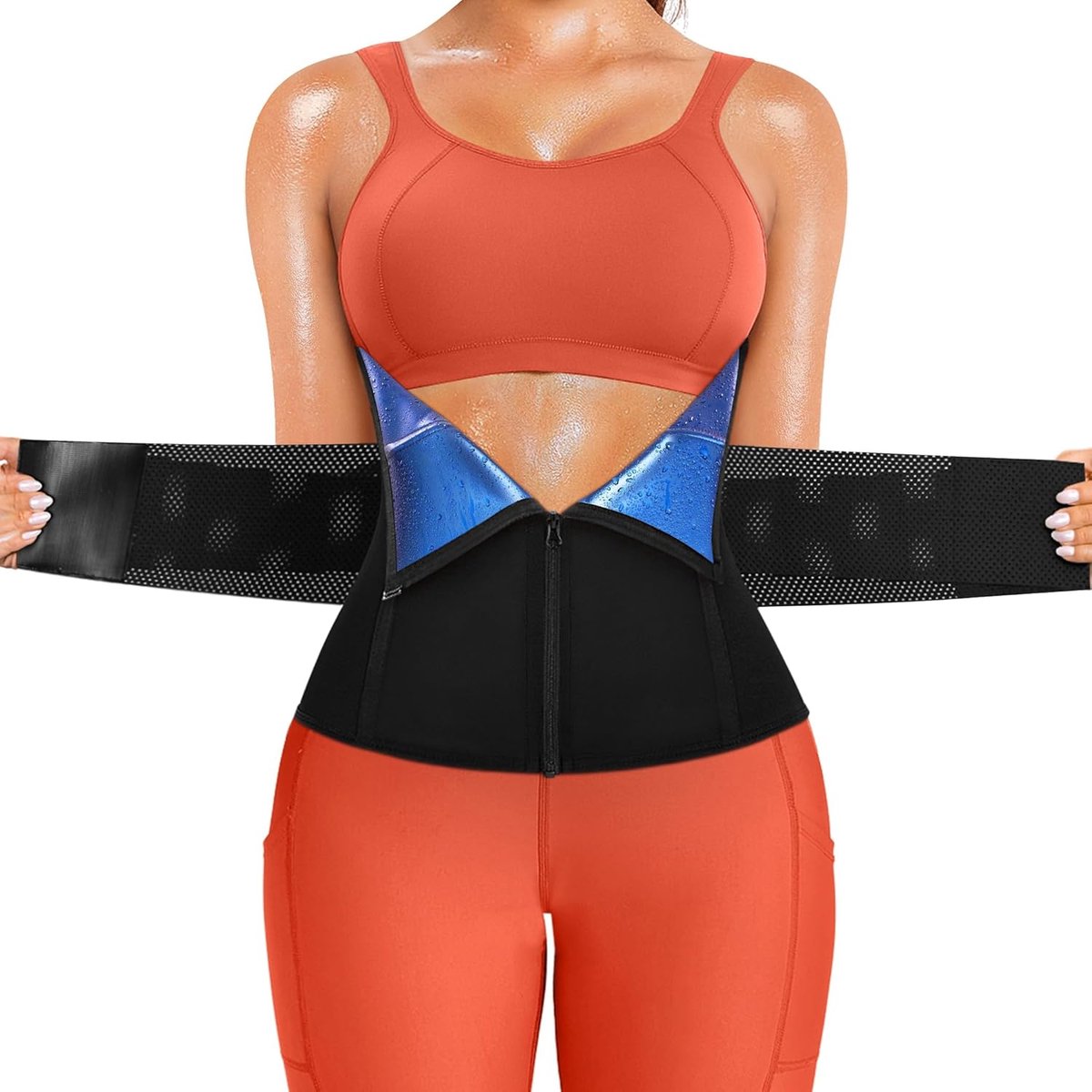 Taille Trainer voor Dames - Sauna Zweetgordel voor Sport en Figuurcorrectie met Ritssluiting