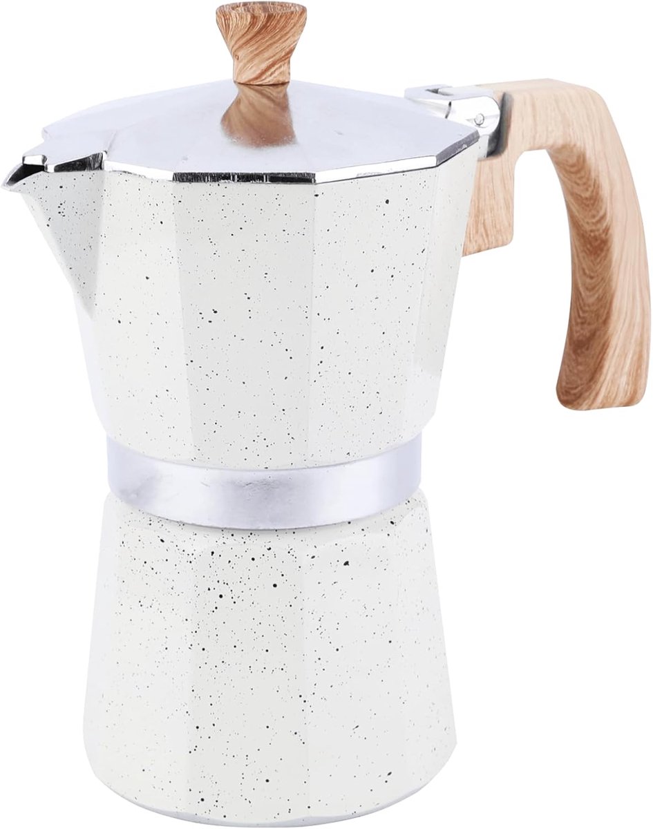 Espresso Maker - Koffie Pot - Thuis Espresso - Authentiek Italiaans - 6 Cups 300ml - Wit