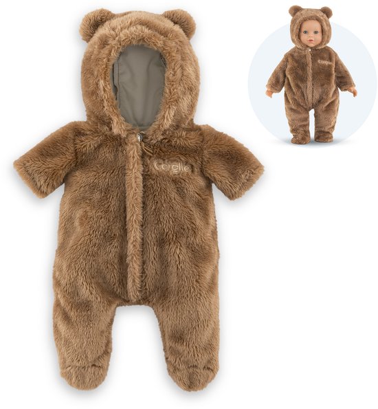 Corolle poppenkostuum bruin berenpak met capuchon - 42cm poppen. — afbeelding 3