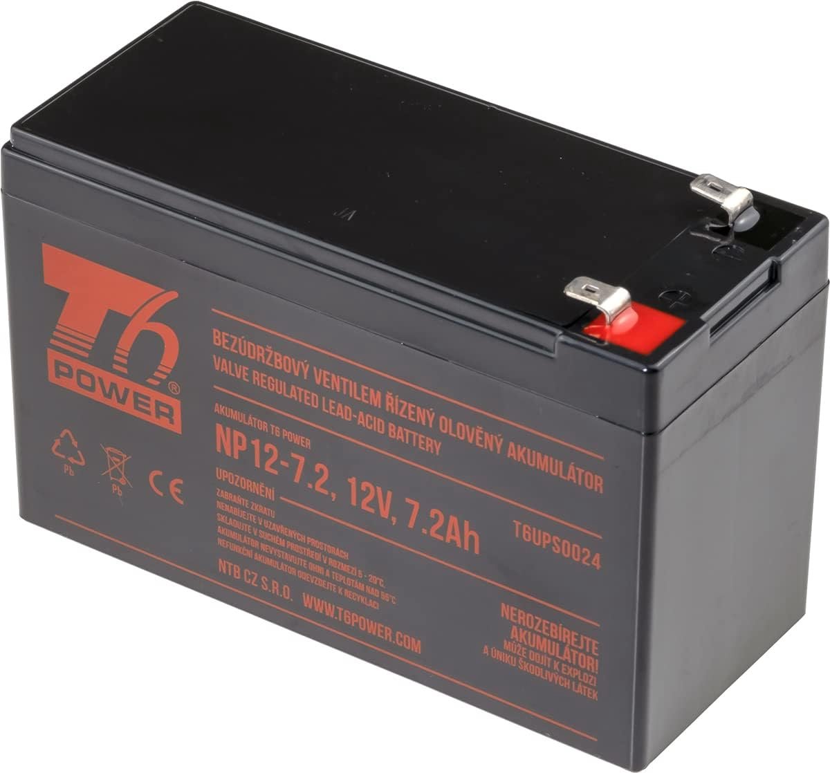 Vervangingsaccu - Reserve batterij - UPS voeding - 12 Volt 7.2Ah - 10x15x6.5cm