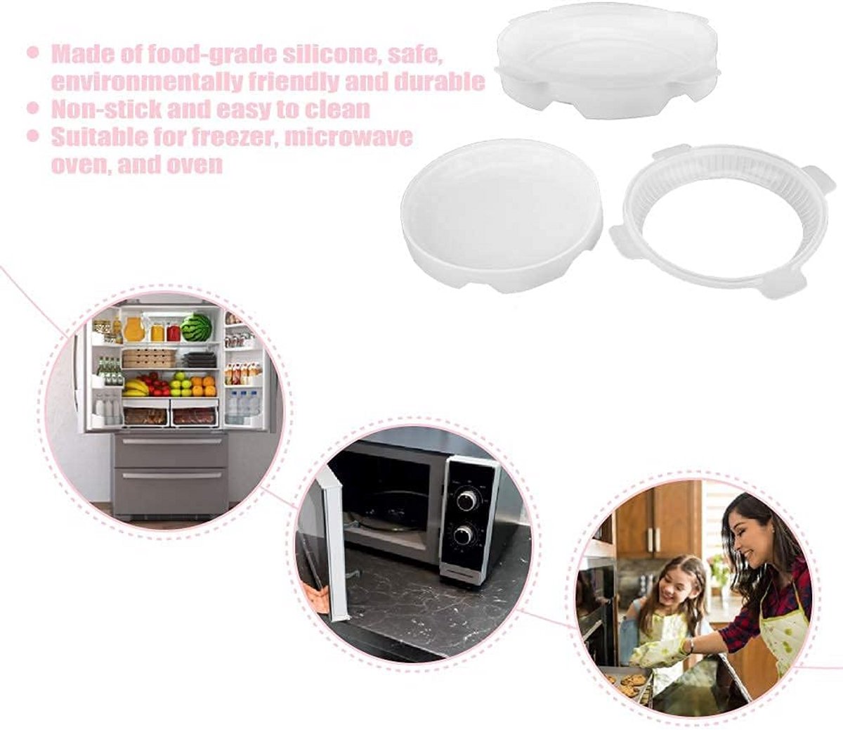 Ronde Non-Stick Siliconen Bakvorm voor Taart en Mousse