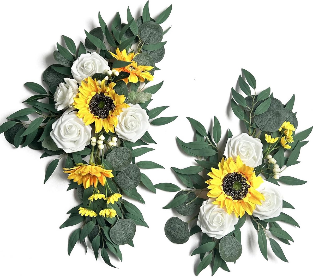 2x Grote Decoratieve Strik Bloemen - Boho Stijl Kunstbloemen voor Bruiloft en Ceremonie