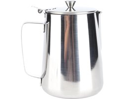 Melkopschuimkan RVS met Deksel - Pitcher voor Latte Art en Cappuccino
