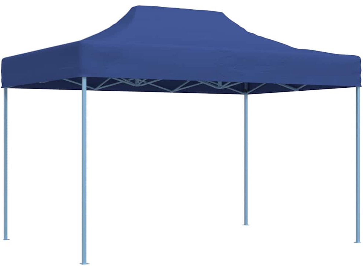 vidaXL Partytent inklapbaar 3x4 m staal blauw