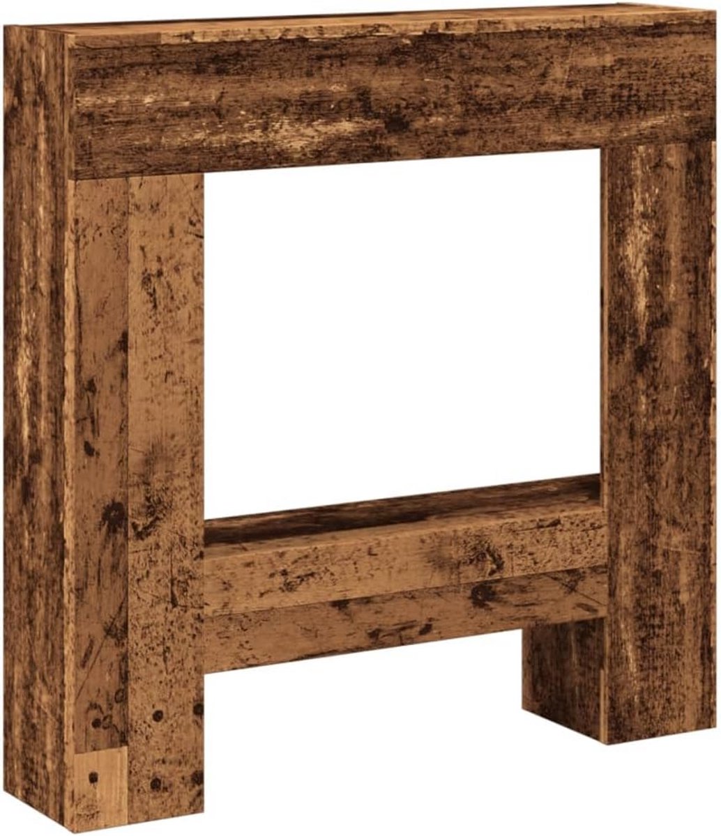 Decoratieve Schouw Omtrek Houtsnijwerk Oud Houtkleur