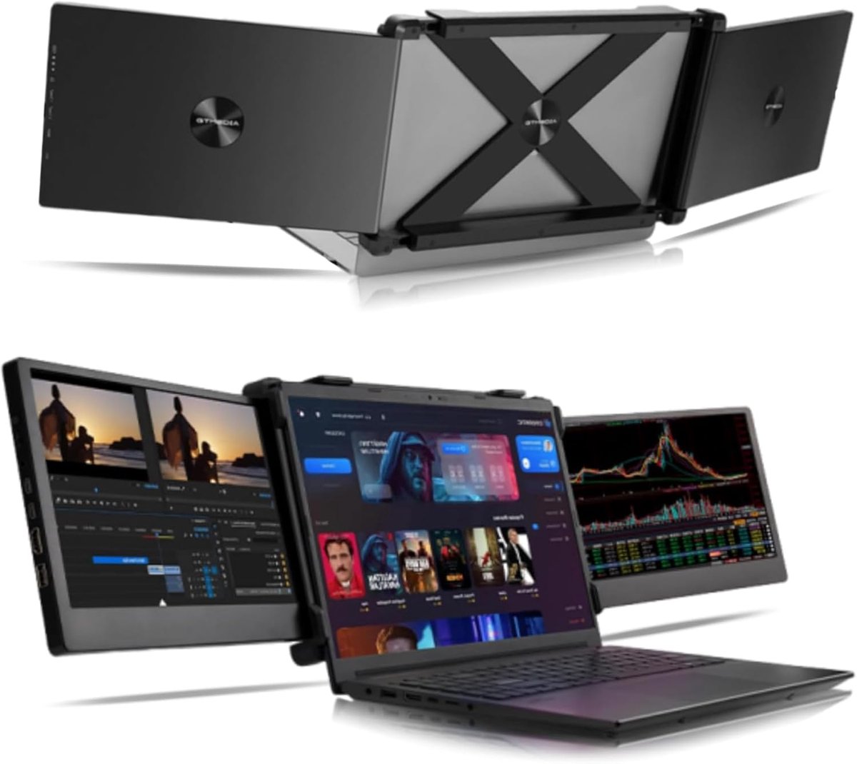 Draagbare Dubbele Monitorverlenger 11,6 Inch FHD IPS Scherm voor Laptops tot 17"