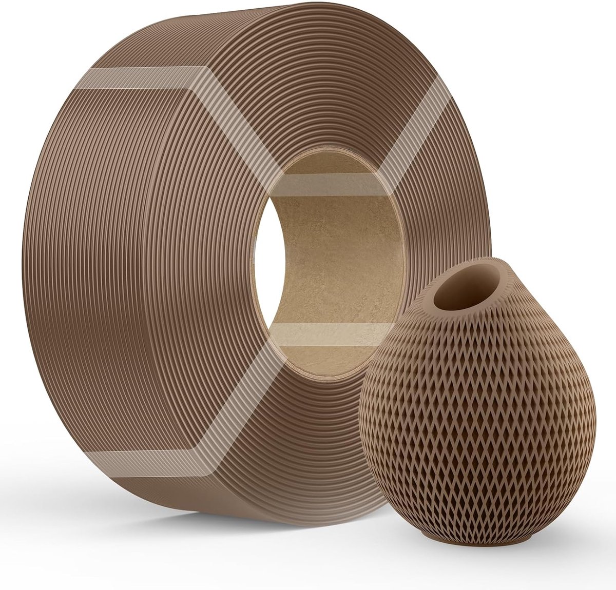3D Printer Filament - Navulspoel Materiaal - Modelbouw Printen - Maatnauwkeurig ±003mm - 175 mm 1kg - Bruin