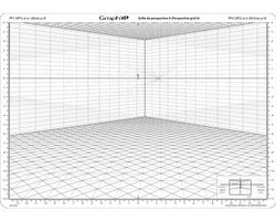 Flexibel Perspectiefraster A4 - Tekenhulp voor Schuin Perspectief en 3D Tekeningen