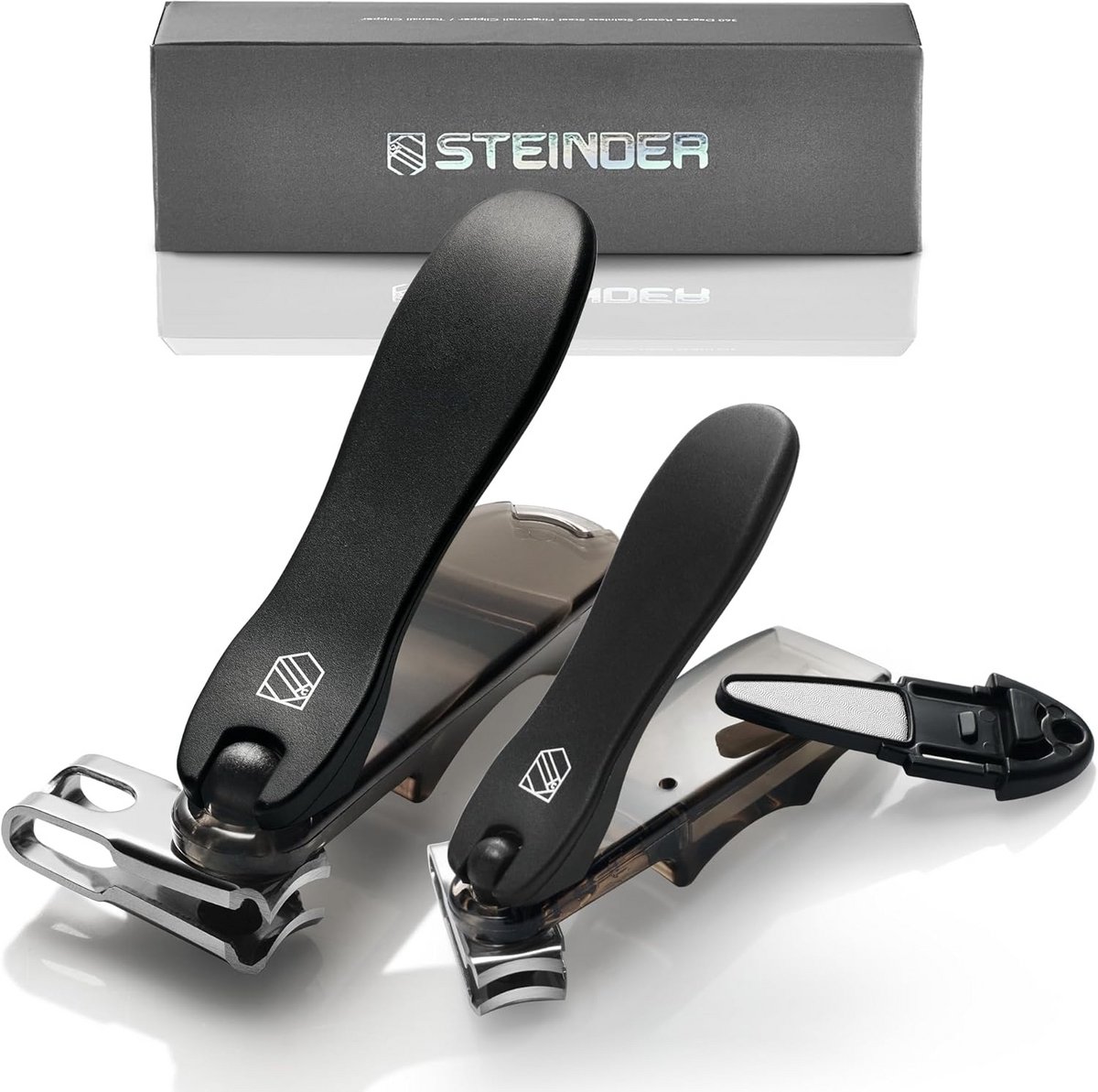 Nagelknipper Set met 360 Graden Roterend Hoofd en Nagelvanger - 2 Stuks