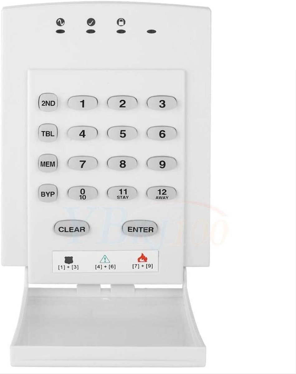 Alarm Bedieningspaneel - Diefstal Beveiliging - Woning Beveiligen - Laag Stroomverbruik - 13.5 x 9.5 x 3.4 cm - Zwart