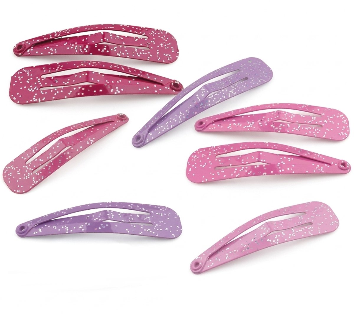 Haarspeldjes Meisjes – 8 Kinder Haarclips met Glitters - Haaraccessoires