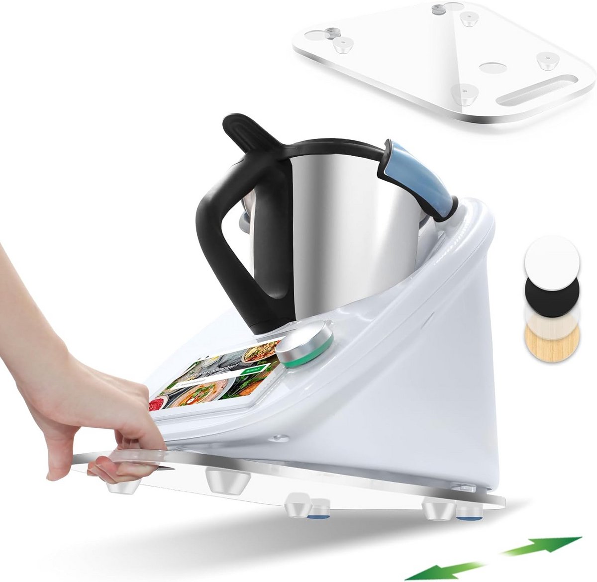 Glijplank voor Keukenmachine (TM5/TM6) - Acryl Onderlegger voor Gemakkelijk Verschuiven