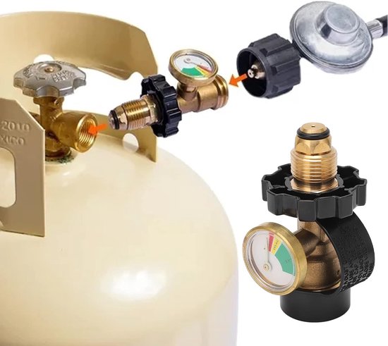 Propaantank Adapter met Niveau-indicator en Lekdetectie - Veilig Gasniveau Meten — afbeelding 4