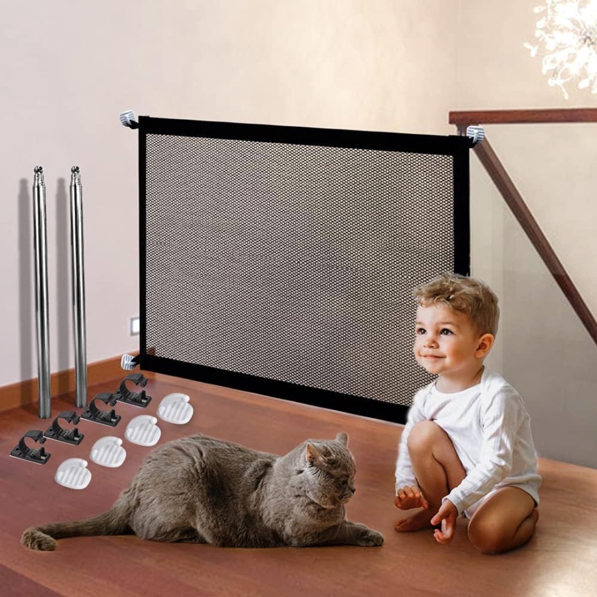 Quvo® Traphekjes - Traphekje - Traphekje Zonder Boren - Zwart - 22cm x 110cm x 79cm