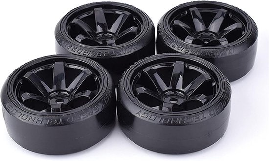 RC Drift Auto Wielen en Banden Set 63mm Hard Kunststof Geschikt voor 1/10 On-Road Racing van Merkloos	 — afbeelding 2