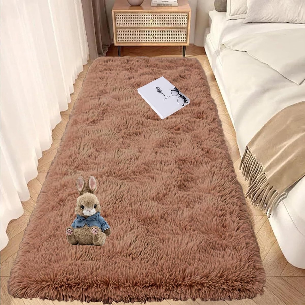 Zachte Vloerkleed - Shaggy Pluche - Woonkamer Decoratie - Anti-slip Onderkant - 70 x 120 c