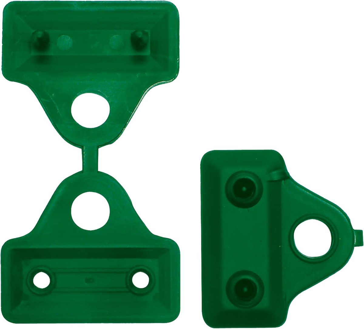 Set van 12 Groene Kunststof Clips voor Hek- en Netbevestiging (5 cm)