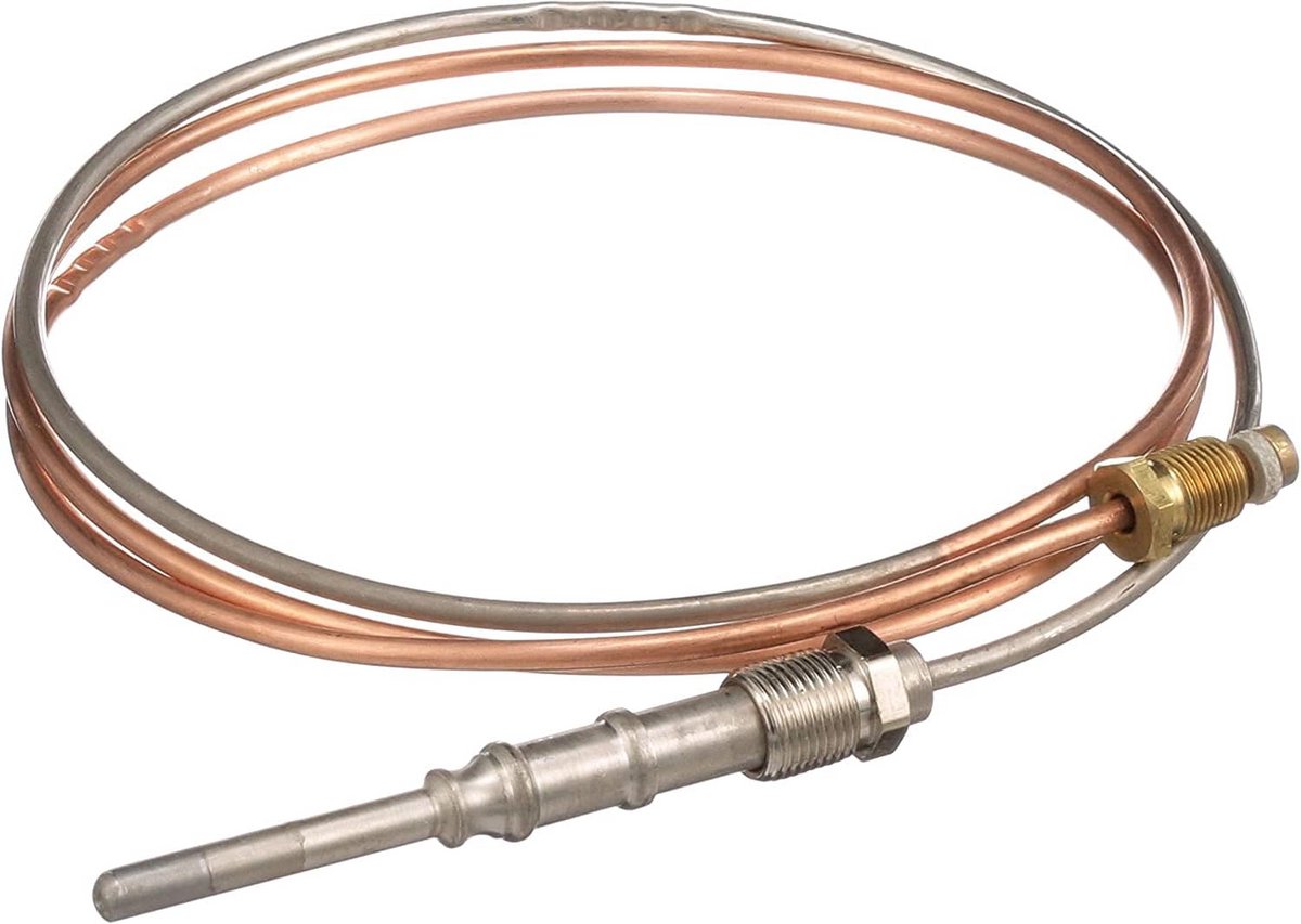 Thermokoppel 48 Inch - Gas Oven Onderdeel - Apparatuur Reparatie - Heavy Duty Coaxiaal - 20-30 MV - Gouden