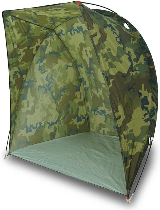 Uhatex Cube S Vouwtent – 2-persoons Vistent, Camouflage, Zonder Bodem, In 30 Seconden Klaar, Ideaal Als Regenschuilplaats