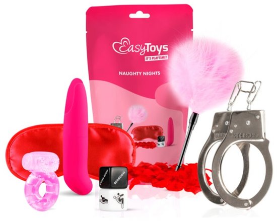EasyToys Naughty Nights – Erotiek Toys – Erotische Geschenkset – Cadeaus voor Mannen en Stellen – Seksspeeltjes Set – Intiem Cadeau – Luxe Sex & Seks Geschenkbox met Verschillende Seksspeeltjes – Perfect Valentijns Cadeau