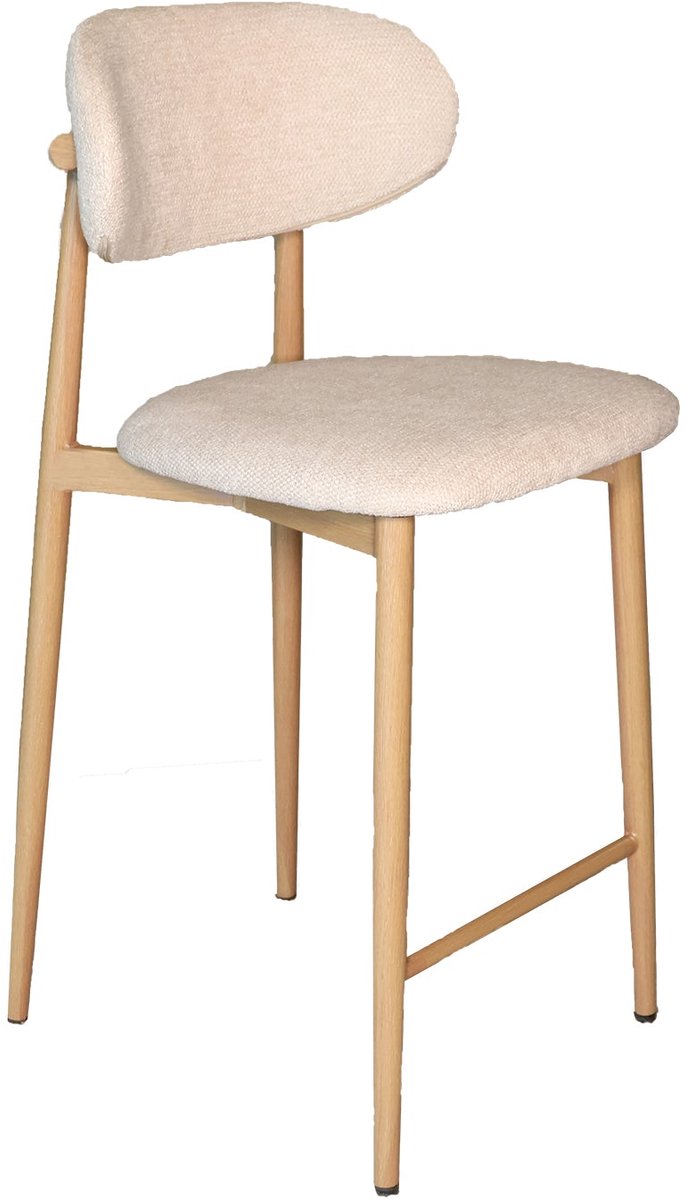 Barkruk Japandi beige Reika lichtbruin minimalistische barstoel japanse stijl