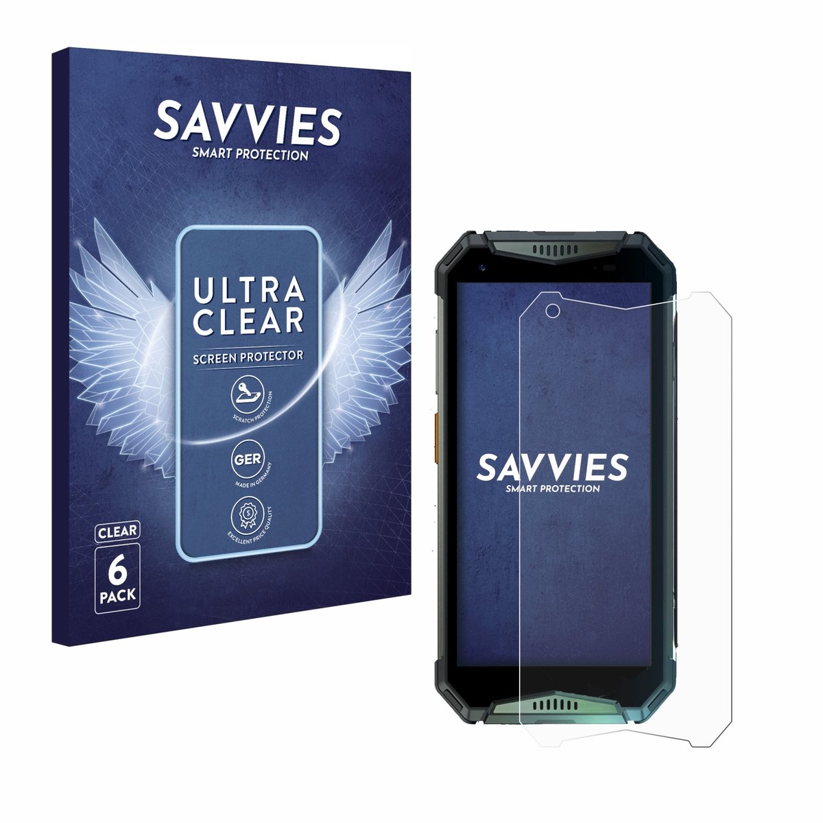 Savvies - Screenprotector voor Ulefone Armor 20WT - Folie Beschermfolie transparant 6 Stuks