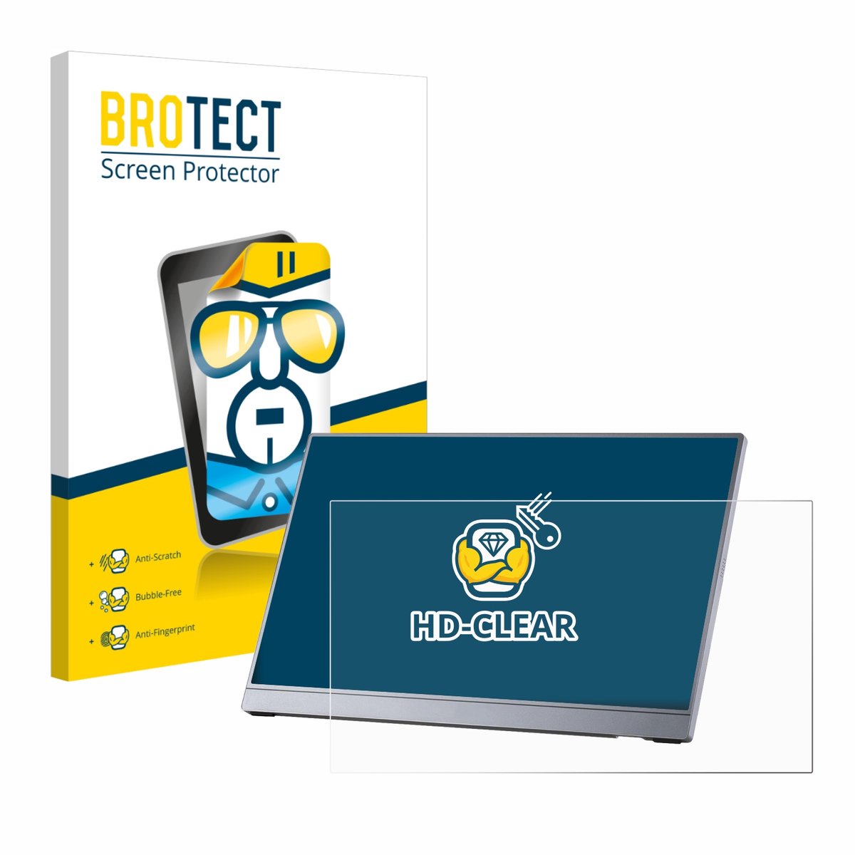 BROTECT - Screenprotector voor Arzopa Z3FC 16.1" - Folie Beschermfolie transparant