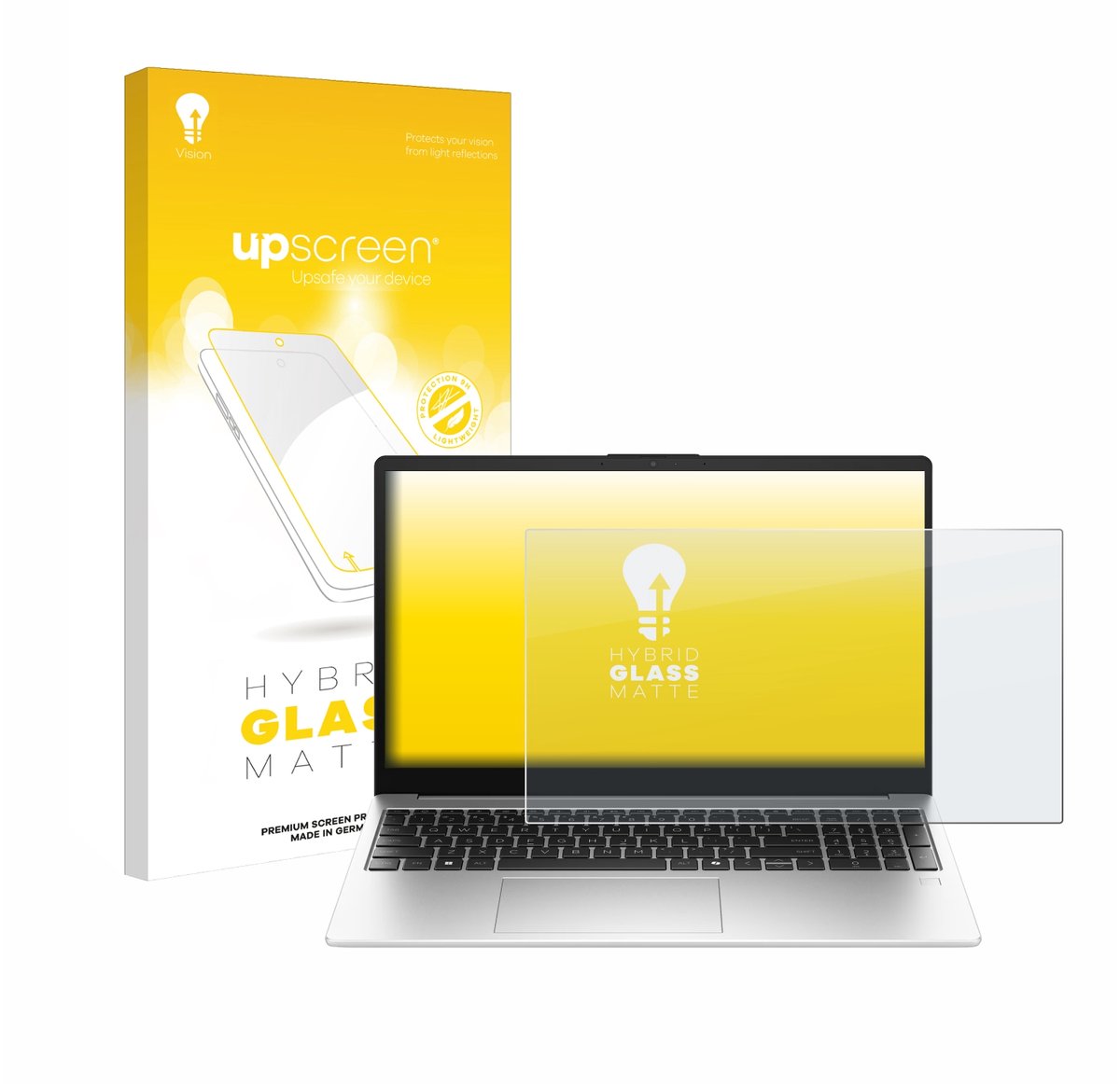 upscreen - Screenprotector voor HP 250R G10 15.6" - Folie Beschermfolie Beschermglas matte