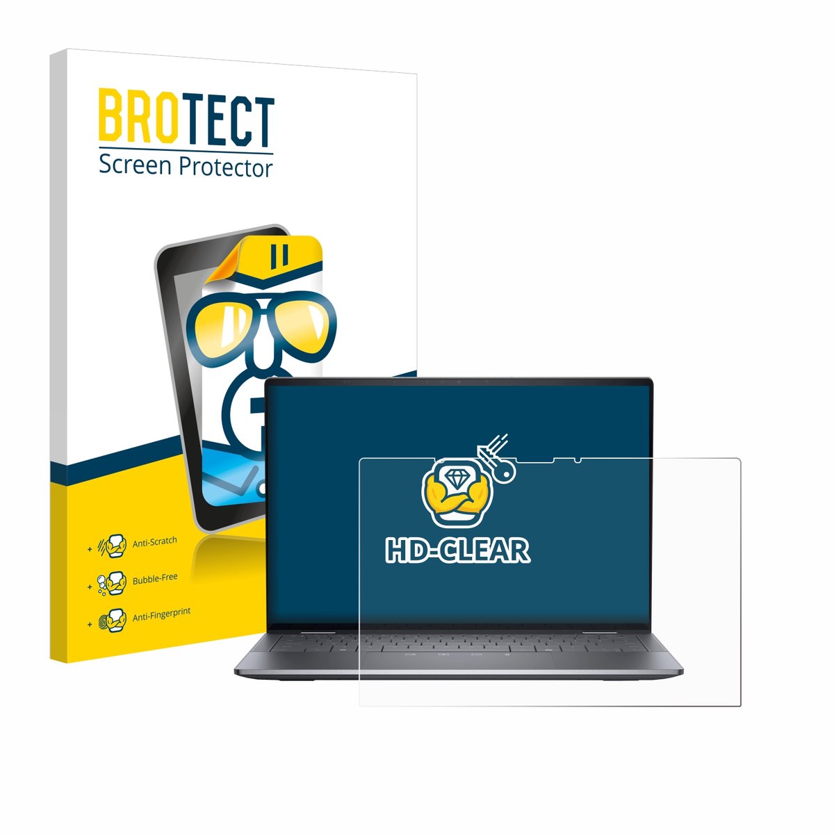 BROTECT - Screenprotector voor Dell Latitude 9450 2-in-1 - Folie Beschermfolie transparant