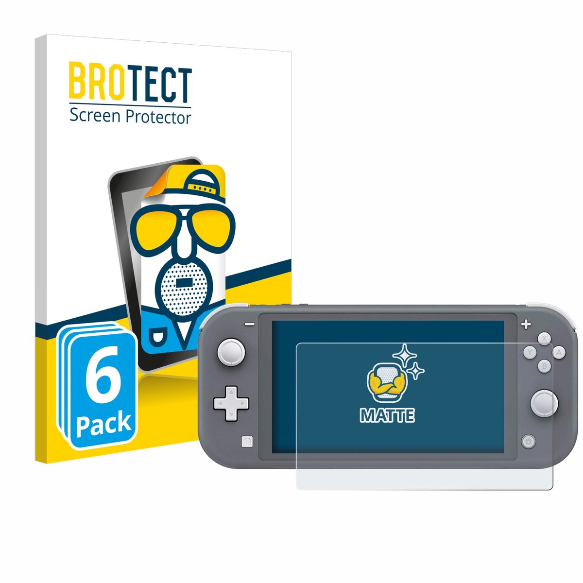 BROTECT - Screenprotector voor Nintendo Switch Lite - Folie Beschermfolie matte 6 Stuks