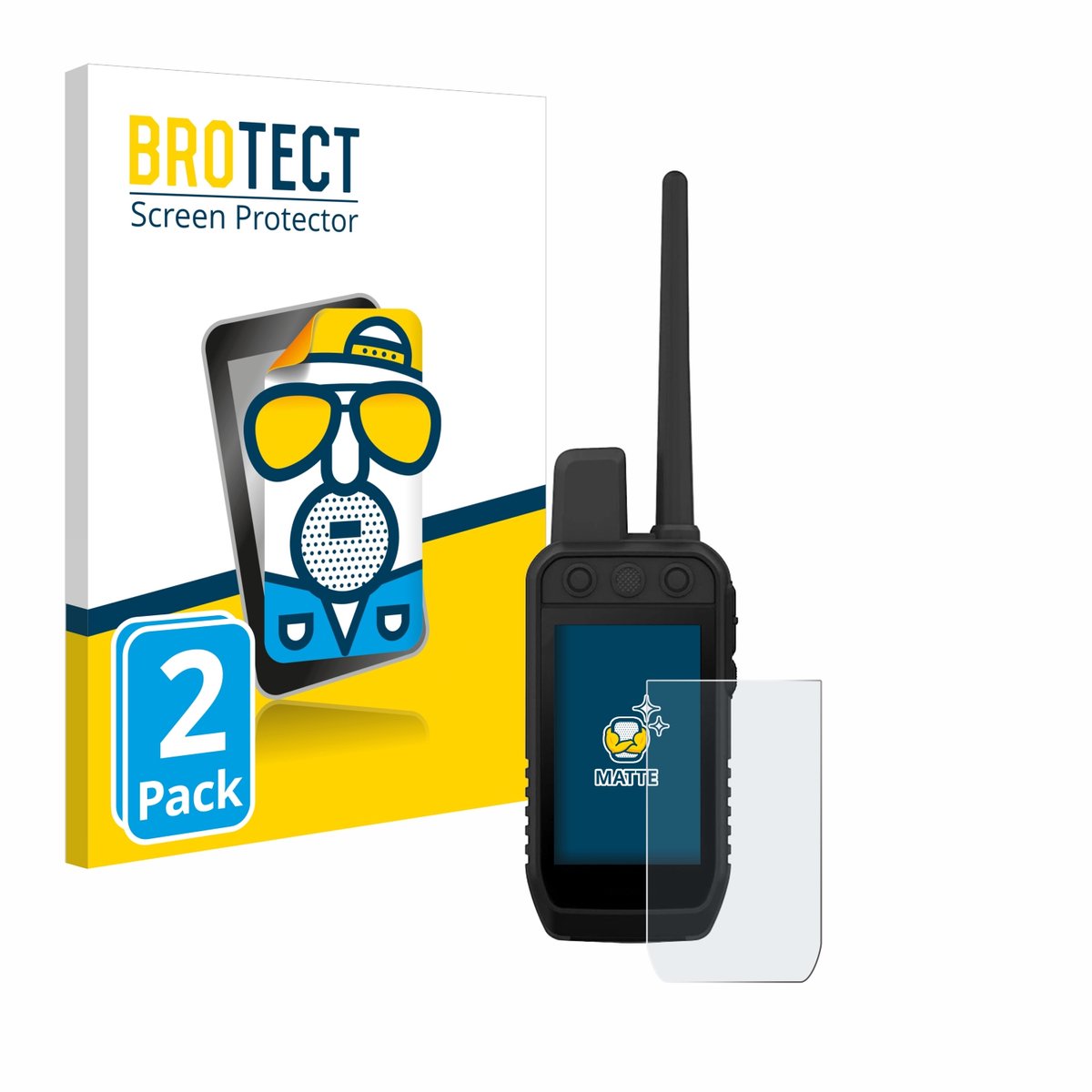 BROTECT - Screenprotector voor Garmin Alpha 300 K - Folie Beschermfolie matte 2 Stuks