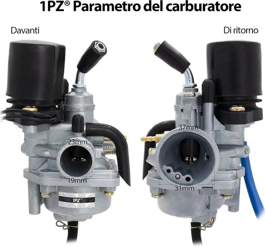 Carburateur 19 mm met Elektrische Start voor 2-Takt Quad (50cc t/m 110cc) — afbeelding 5