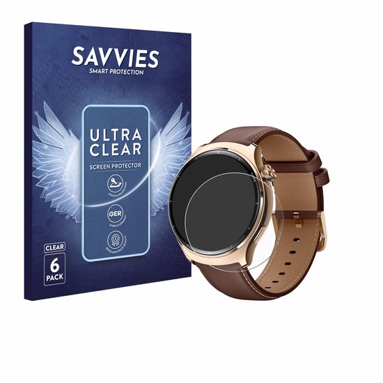 Savvies - Screenprotector voor Xiaomi Mibro Lite 3 Pro - Folie Beschermfolie transparant 6 Stuks