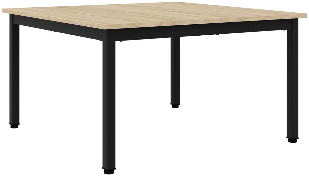 vidaXL Salontafel - Sonoma - Eiken - 80 - x - 80 - x - 45 - cm - Bewerkt - hout