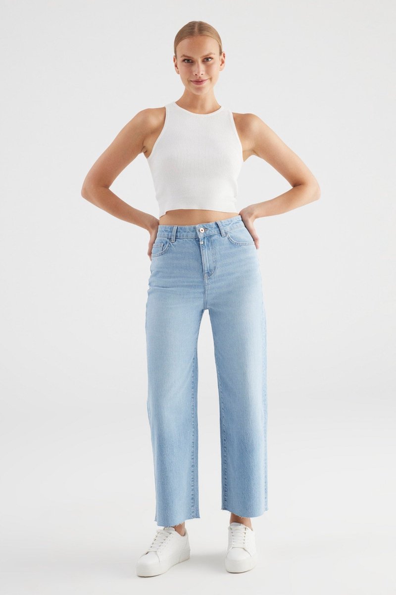 COJ - Aura - Wide Leg Jeans - Light Blue