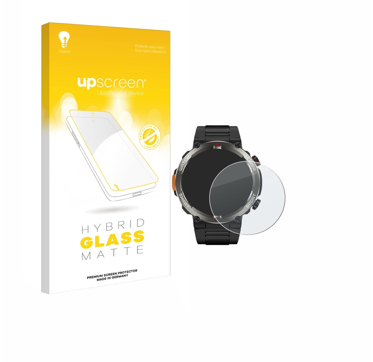 upscreen - Screenprotector voor Yxtel W50Pro 1.45" - Folie Beschermfolie Beschermglas matte