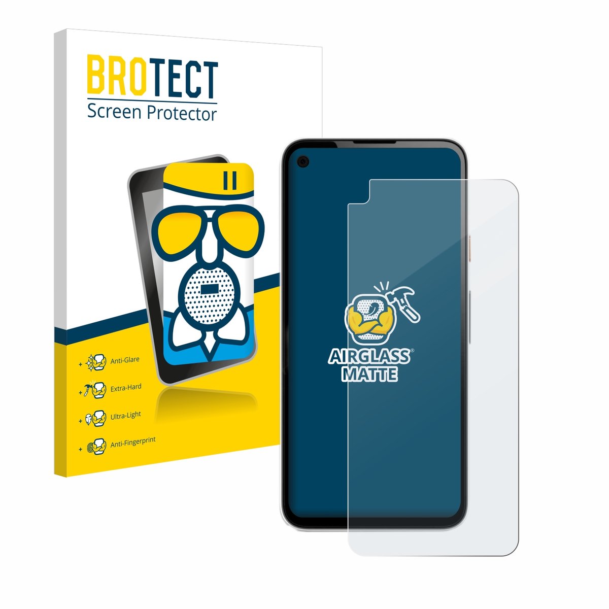 BROTECT - Screenprotector voor Google Pixel 4a - Folie Beschermfolie Beschermglas matte